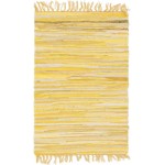 Rug Unique Loom Chindi Cotton Yellow Rectangular 2' 2 x 3' 0