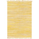 Rug Unique Loom Chindi Cotton Yellow Rectangular 4' 0 x 6' 0