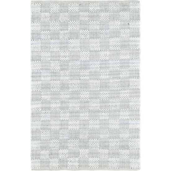 Rug Unique Loom Chindi Cotton Ivory Rectangular 4' 0 x 6' 0