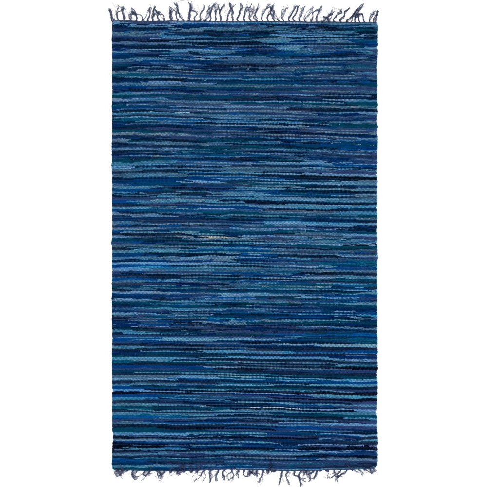 Rug Unique Loom Chindi Cotton Navy Blue Rectangular 5' 0 x 8' 0 Rug Unique Loom Chindi Cotton Navy Blue Rectangular 5' 0 x 8' 0
