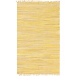 Rug Unique Loom Chindi Cotton Yellow Rectangular 5' 0 x 8' 0