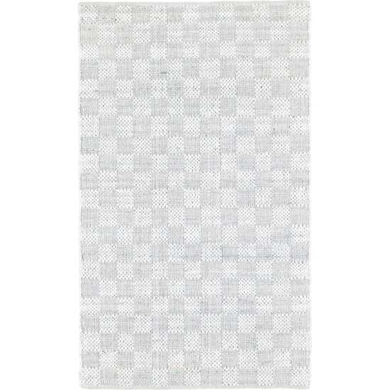 Rug Unique Loom Chindi Cotton Ivory Rectangular 5' 0 x 8' 0