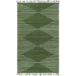 Rug Unique Loom Chindi Cotton Green Rectangular 5' 0 x 8' 0