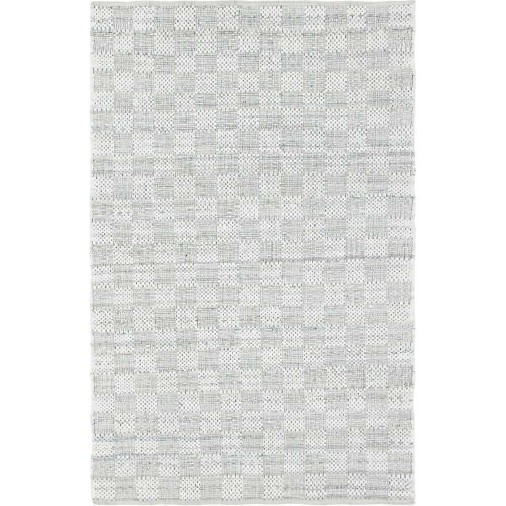 Rug Unique Loom Chindi Cotton Ivory Rectangular 6' 0 x 9' 0