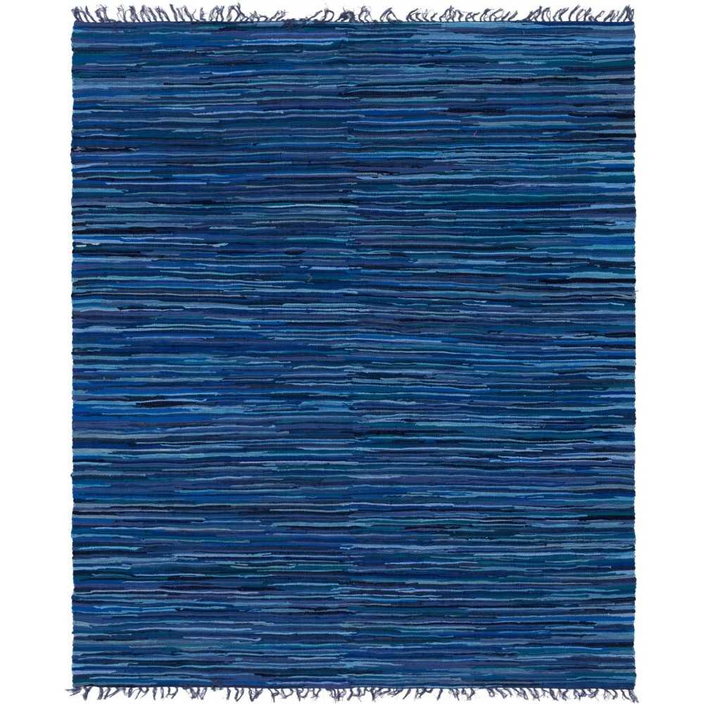 Rug Unique Loom Chindi Cotton Navy Blue Rectangular 8' 0 x 10' 0 Rug Unique Loom Chindi Cotton Navy Blue Rectangular 8' 0 x 10' 0