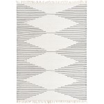 Rug Unique Loom Chindi Cotton Ivory Rectangular 8' 0 x 11' 0