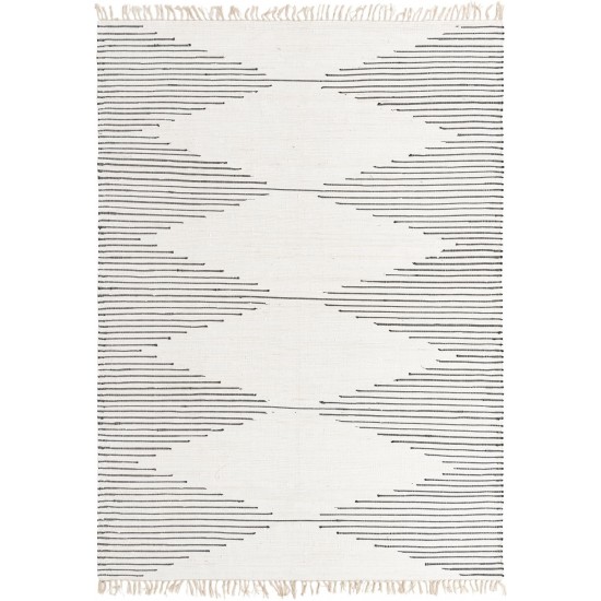 Rug Unique Loom Chindi Cotton Ivory Rectangular 8' 0 x 11' 0