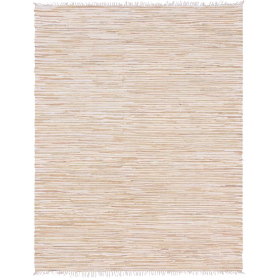 Rug Unique Loom Chindi Cotton Beige Rectangular 9' 0 x 12' 0