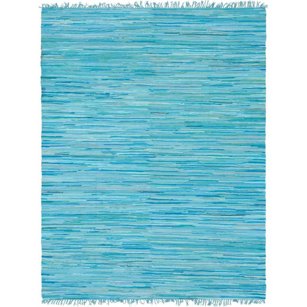 Rug Unique Loom Chindi Cotton Turquoise Rectangular 9' 0 x 12' 0 Rug Unique Loom Chindi Cotton Turquoise Rectangular 9' 0 x 12' 0