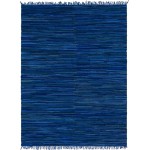 Rug Unique Loom Chindi Cotton Navy Blue Rectangular 9' 0 x 12' 0