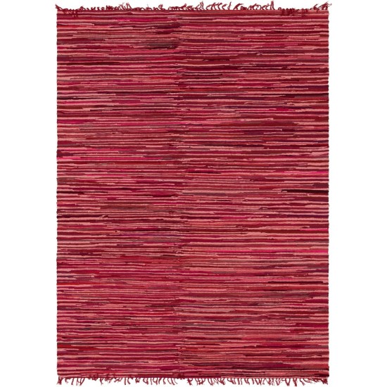 Rug Unique Loom Chindi Cotton Red Rectangular 9' 0 x 12' 0