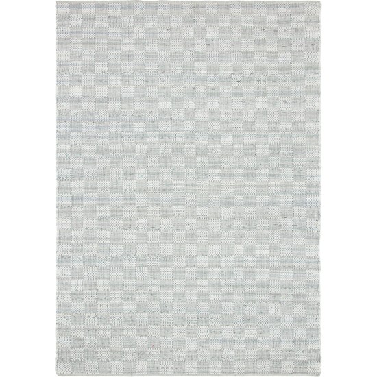 Rug Unique Loom Chindi Cotton Ivory Rectangular 9' 0 x 12' 0