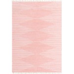 Rug Unique Loom Chindi Cotton Pink Rectangular 10' 0 x 14' 0
