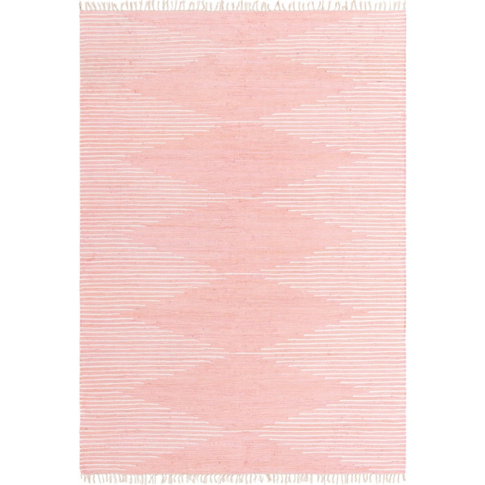 Rug Unique Loom Chindi Cotton Pink Rectangular 10' 0 x 14' 0 Rug Unique Loom Chindi Cotton Pink Rectangular 10' 0 x 14' 0