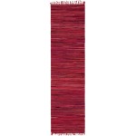 Rug Unique Loom Chindi Cotton Red Runner 2' 7 x 9' 10