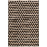 Rug Unique Loom Chindi Jute Black Rectangular 4' 0 x 6' 0