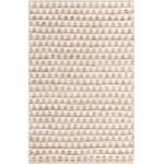 Rug Unique Loom Chindi Jute White/Natural Rectangular 4' 0 x 6' 0