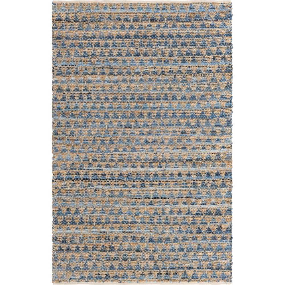 Rug Unique Loom Chindi Jute Blue Rectangular 5' 0 x 8' 0 Rug Unique Loom Chindi Jute Blue Rectangular 5' 0 x 8' 0