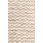 Rug Unique Loom Chindi Jute White/Natural Rectangular 5' 0 x 8' 0