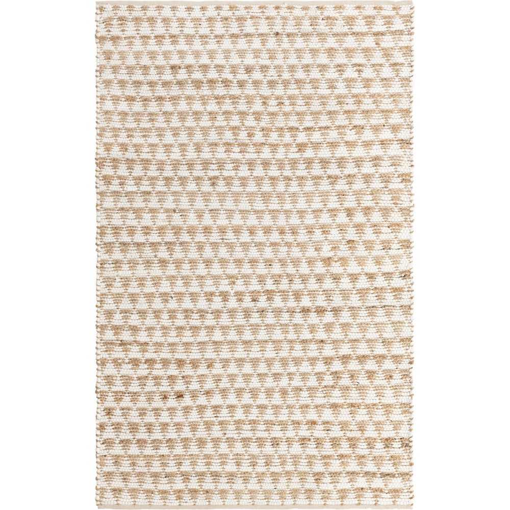 Rug Unique Loom Chindi Jute White/Natural Rectangular 5' 0 x 8' 0 Rug Unique Loom Chindi Jute White/Natural Rectangular 5' 0 x 8' 0