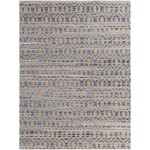 Rug Unique Loom Chindi Jute Blue Rectangular 7' 0 x 10' 0