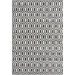 Rug Unique Loom Chindi Jute White/Black Rectangular 7' 0 x 10' 0