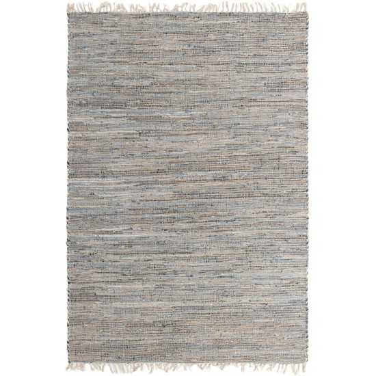 Rug Unique Loom Chindi Jute Gray Rectangular 7' 0 x 10' 0