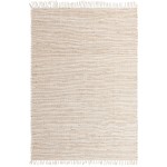 Rug Unique Loom Chindi Jute Beige Rectangular 7' 0 x 10' 0