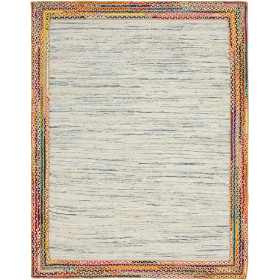 Rug Unique Loom Chindi Jute Ivory Rectangular 8' 0 x 10' 0