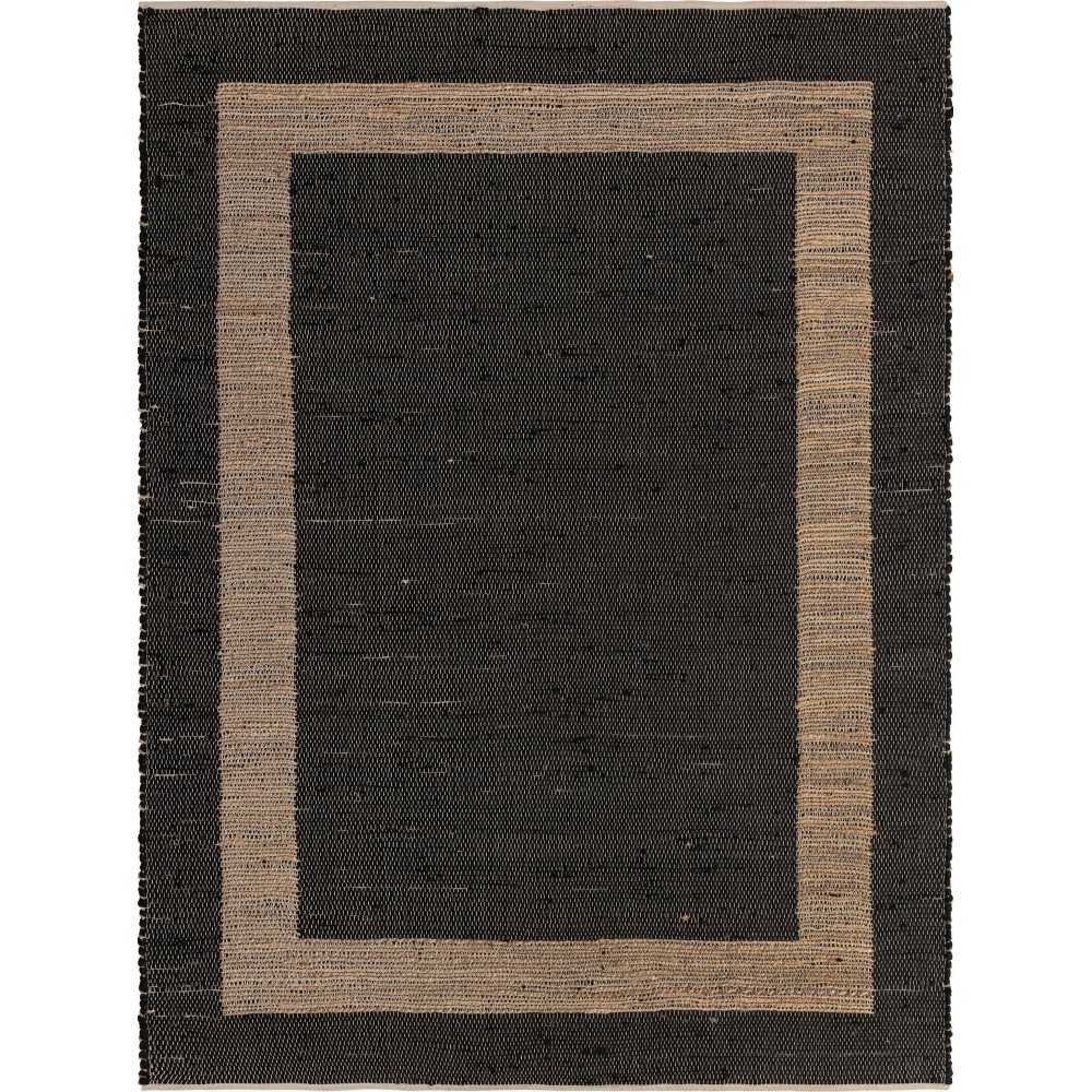 Rug Unique Loom Chindi Jute Black Rectangular 8' 0 x 11' 0 Rug Unique Loom Chindi Jute Black Rectangular 8' 0 x 11' 0