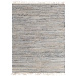 Rug Unique Loom Chindi Jute Gray Rectangular 8' 0 x 11' 0