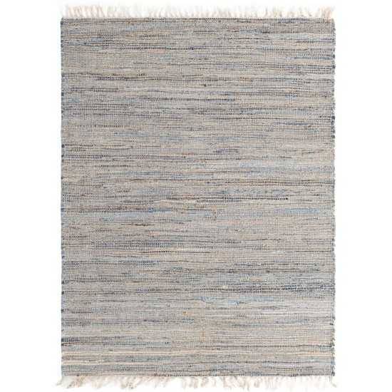 Rug Unique Loom Chindi Jute Gray Rectangular 8' 0 x 11' 0