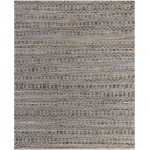 Rug Unique Loom Chindi Jute Blue Rectangular 9' 0 x 12' 0