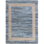 Rug Unique Loom Chindi Jute Navy Blue Rectangular 9' 0 x 12' 0