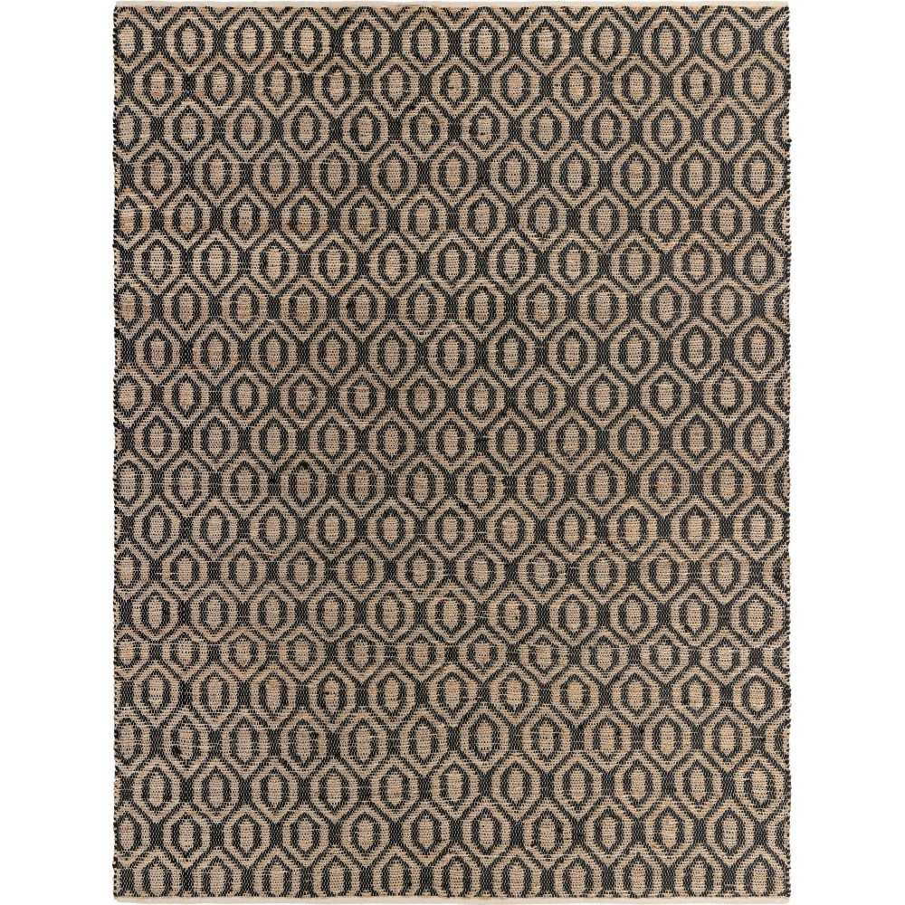 Rug Unique Loom Chindi Jute Black Rectangular 10' 0 x 14' 0 Rug Unique Loom Chindi Jute Black Rectangular 10' 0 x 14' 0