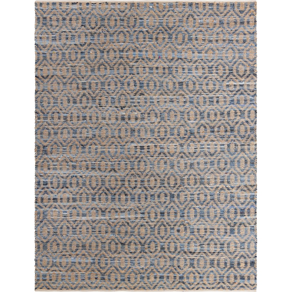 Rug Unique Loom Chindi Jute Blue Rectangular 10' 0 x 14' 0 Rug Unique Loom Chindi Jute Blue Rectangular 10' 0 x 14' 0