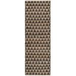 Rug Unique Loom Chindi Jute Black Runner 2' 2 x 6' 0