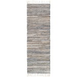 Rug Unique Loom Chindi Jute Gray Runner 2' 2 x 6' 0