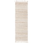 Rug Unique Loom Chindi Jute Beige Runner 2' 2 x 6' 0