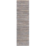 Rug Unique Loom Chindi Jute Blue Runner 2' 7 x 10' 0