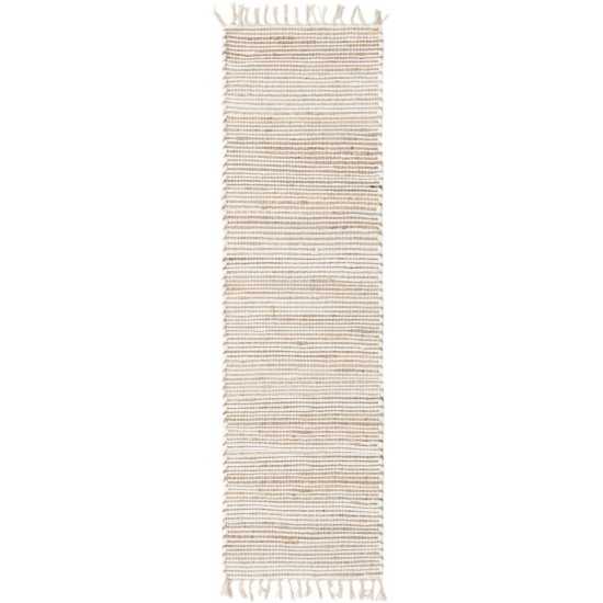 Rug Unique Loom Chindi Jute Beige Runner 2' 7 x 10' 0