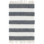 Rug Unique Loom Chindi Rag Navy Blue Rectangular 2' 0 x 3' 0