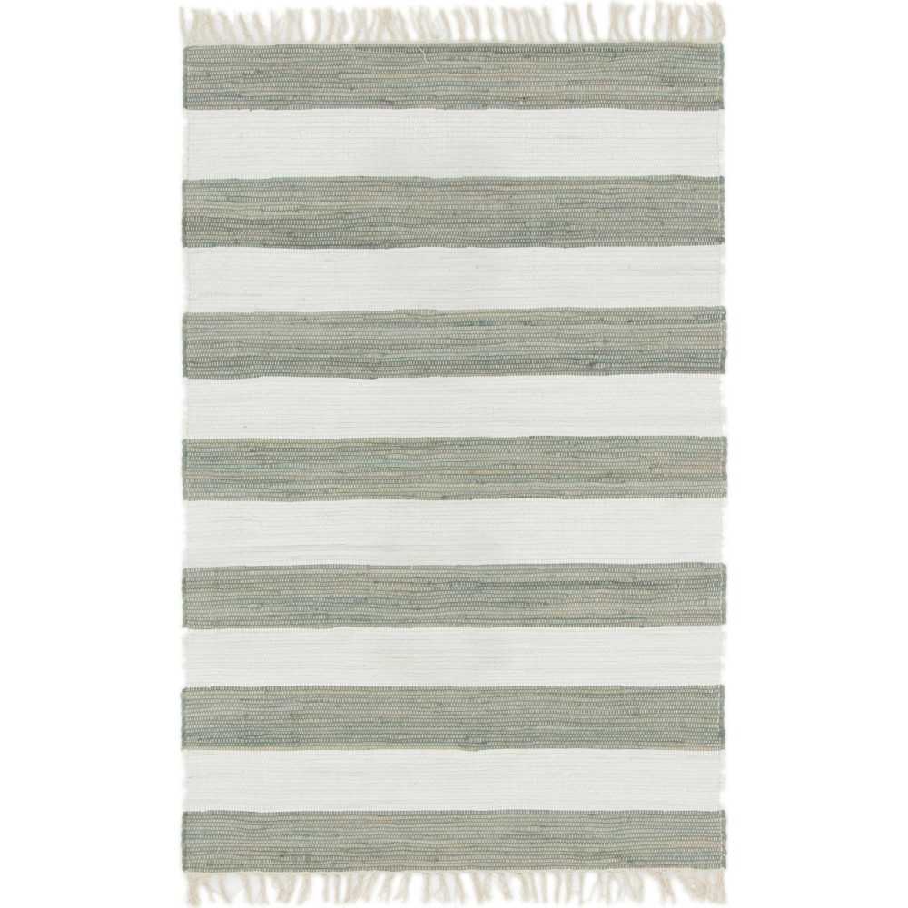 Rug Unique Loom Chindi Rag Gray Rectangular 4' 0 x 6' 0 Rug Unique Loom Chindi Rag Gray Rectangular 4' 0 x 6' 0