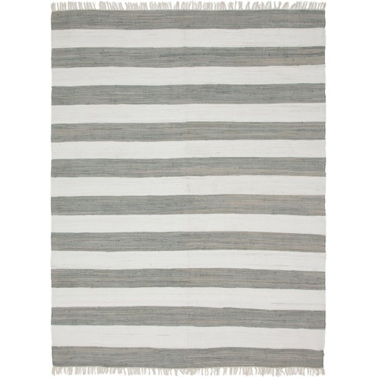 Rug Unique Loom Chindi Rag Gray Rectangular 9' 0 x 12' 0