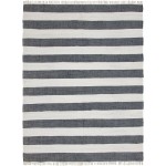 Rug Unique Loom Chindi Rag Navy Blue Rectangular 9' 0 x 12' 0