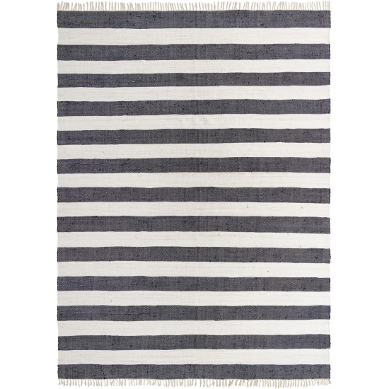 Rug Unique Loom Chindi Rag Navy Blue Rectangular 12' 2 x 16' 0