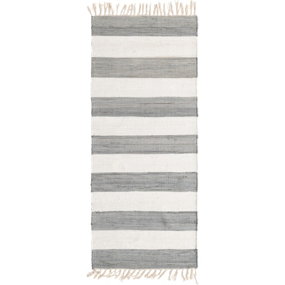 Rug Unique Loom Chindi Rag Gray Runner 2' 6 x 6' 0 Rug Unique Loom Chindi Rag Gray Runner 2' 6 x 6' 0