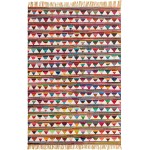 Rug Unique Loom Chindi Trellis Multi Rectangular 7' 0 x 10' 0