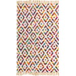 Rug Unique Loom Chindi Trellis Multi Rectangular 7' 0 x 10' 0