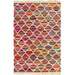 Rug Unique Loom Chindi Trellis Multi Rectangular 7' 0 x 10' 0